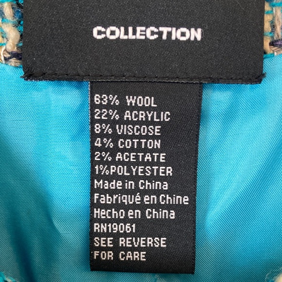 Doncaster Turquoise & Orange Tweed Blazer - Picture 3 of 10